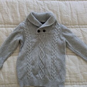 Janie and Jack Light Gray Knit Sweater